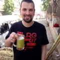 Drinking Freshly-Squeezed Sugar Cane Juice from a Karachi Street Vendor